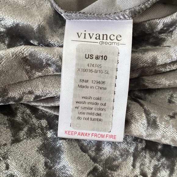 VIVANCE DREAMS crushed velvet slip dress - Picture 6 of 7